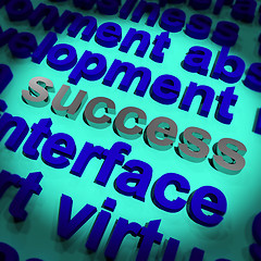 Image showing Success Word Showing Achievement Vision And Determination