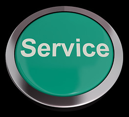 Image showing Service Button Showing Help Support And Assistance