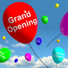 Image showing Grand Opening Balloons Showing New Store Launch 