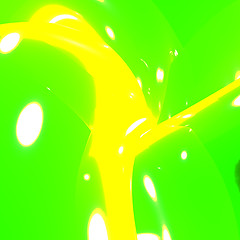 Image showing Fresh Yellow And Green Abstract Background Showing Vibrance And