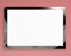 Image showing TV Monitor With White Blank Copyspace Or Copy Space