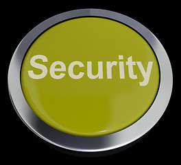 Image showing Security Button Showing Privacy Encryption And Safety