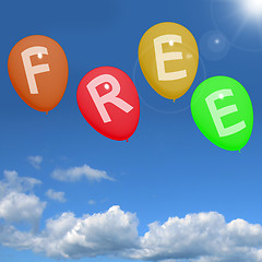 Image showing Balloons In Sky Spelling Free Showing Freebies and Promotions