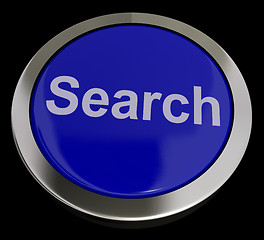 Image showing Search Button Showing Internet Access And Online Research
