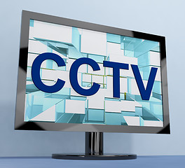 Image showing CCTV Monitor For Security Surveillance To Prevent Crime