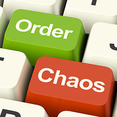 Image showing Order Or Chaos Keys Showing Either Organized Or Unorganized