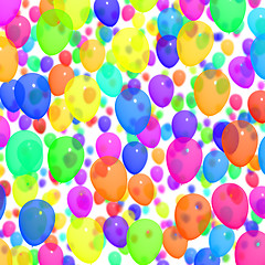 Image showing Festive Colorfull Balloons In The Sky For Birthday Celebrations