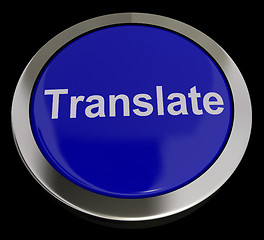 Image showing Translate Button In Blue Showing Online Translator