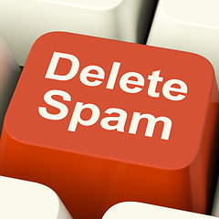 Image showing Delete Spam Key For Removing Unwanted Email