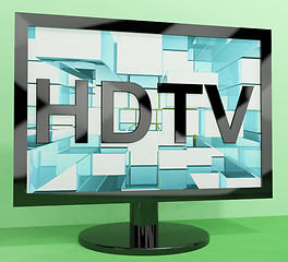 Image showing HDTV Monitor Representing High Definition Television Or TV