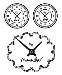 Image showing Vintage clock set