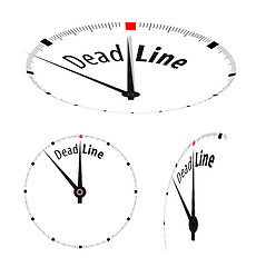 Image showing White clock with word Deadline on its face