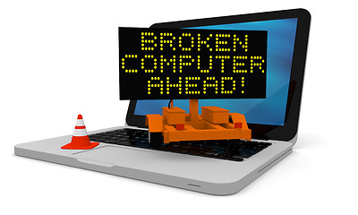 Image showing Broken computer