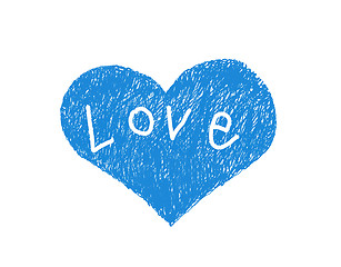 Image showing abstract blue love symbol 