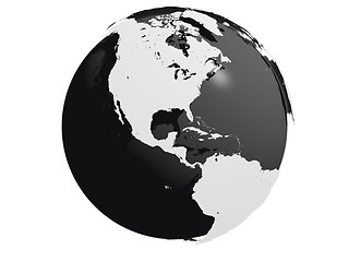 Image showing Earth model with black core