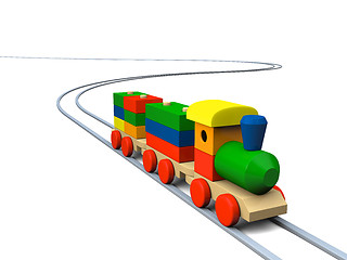 Image showing Wooden toy train illustration