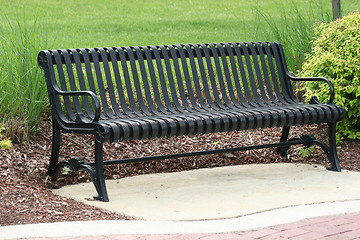 Image showing Empty Park Bench