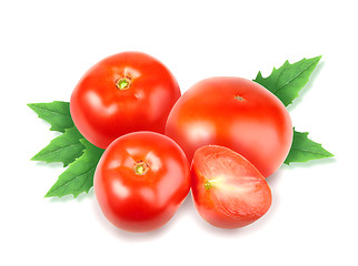 Image showing Heap of fresh red tomatos