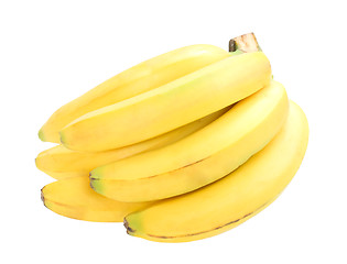 Image showing Group of yellow fresh bananas