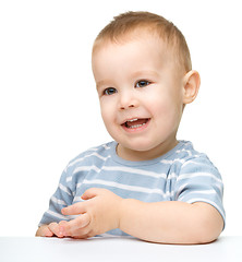 Image showing Portrait of a cute and happy little boy