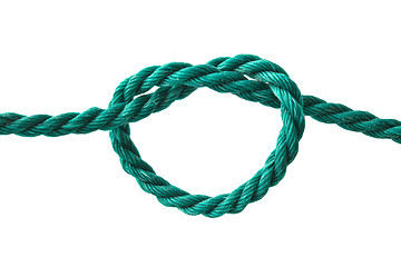 Image showing Rope with a heart shape knot