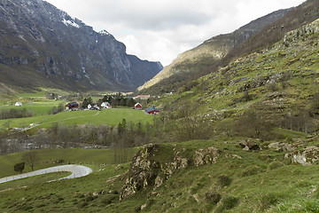 Image showing deep valley  in norway