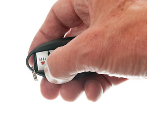 Image showing Thumb on keyless wireless door opener 