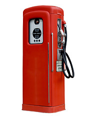 Image showing Ancient old gasoline pump isolated