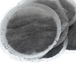 Image showing Macro image of round tea bags