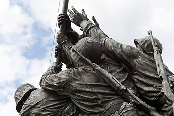 Image showing Detail of Iwo Jima Memorial in Washington DC