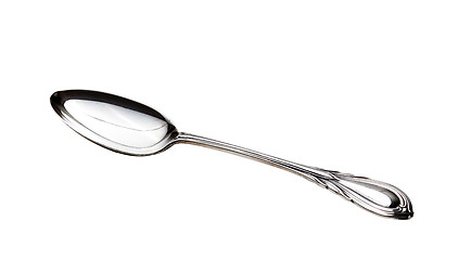 Image showing Sterling silver tea spoon isolated