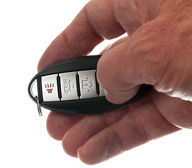 Image showing Thumb on keyless wireless door opener 