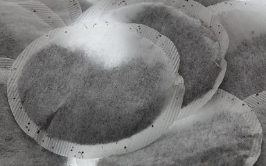 Image showing Macro image of round tea bags