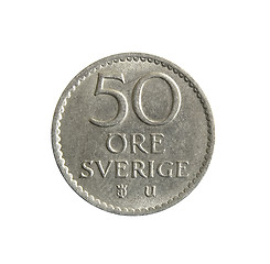 Image showing Swedish 50 ore coin