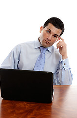 Image showing Businessman thinking