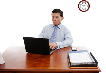 Image showing Executive at desk working