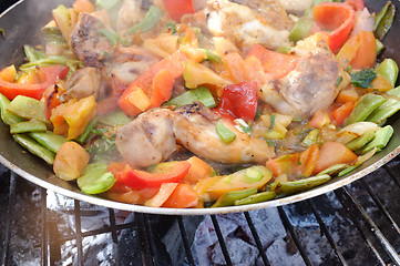 Image showing Preparing paella