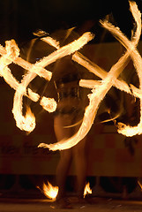 Image showing fire-show