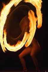 Image showing Fire show