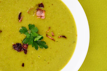 Image showing Fresh pea soup.