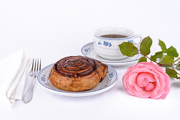 Image showing Cake and tea.