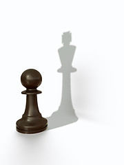 Image showing Pawns shadow
