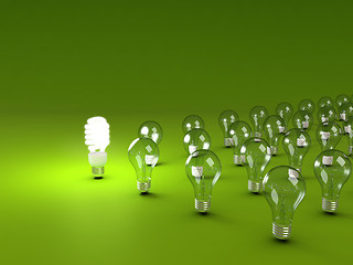 Image showing Energy saving light bulb