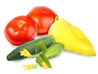 Image showing Fresh motley vegetables