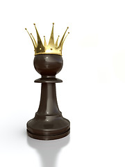 Image showing Black pawn king.