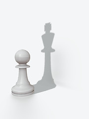 Image showing Pawns shadow