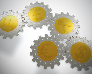 Image showing Cogwheel coins