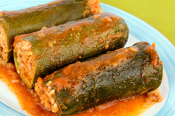 Image showing Stuffed zucchini.