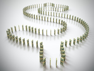 Image showing Dollar domino