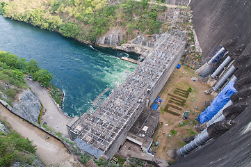 Image showing Power station at the Bhumibol Dam in Thailand